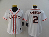 Women Astros 2 Alex Bregman White 2020 Nike Cool Base Jersey,baseball caps,new era cap wholesale,wholesale hats